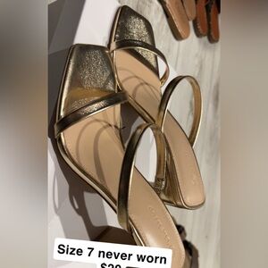 Gold Strappy Sandals